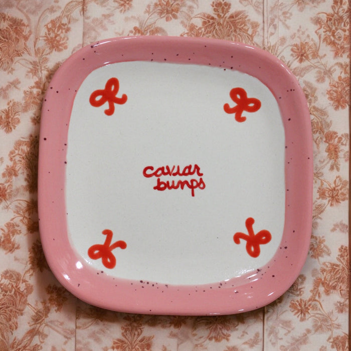 Retro "caviar bumps" Tiny Plates/Collection of Four