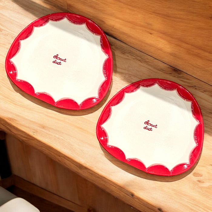 "donut diet" Dessert Plates/Set of Two