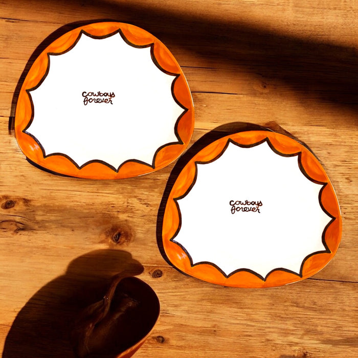 "cowboys forever" Dessert Plates/Set of Two