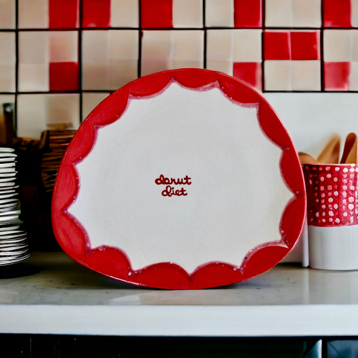 "donut diet" Dessert Plates/Set of Two