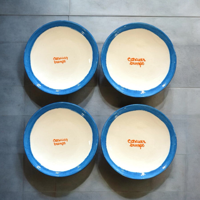 "caviar bumps" Tiny Plates/Set of four